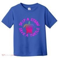 Skip A Straw Save A Turtle Funny Meme Sksksk Gift Cool Gift Toddler T-Shirt thumb 0
