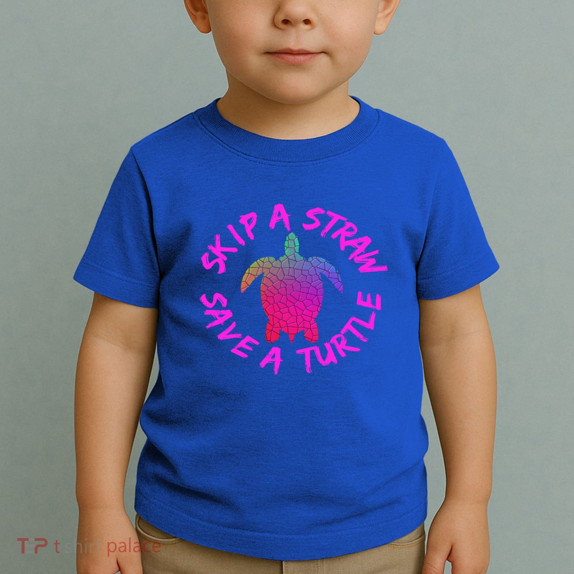 Skip A Straw Save A Turtle Funny Meme Sksksk Gift Cool Gift Toddler T-Shirt