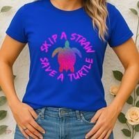 Skip A Straw Save A Turtle Funny Meme Sksksk Gift Cool Gift Women's T-Shirt thumb 2