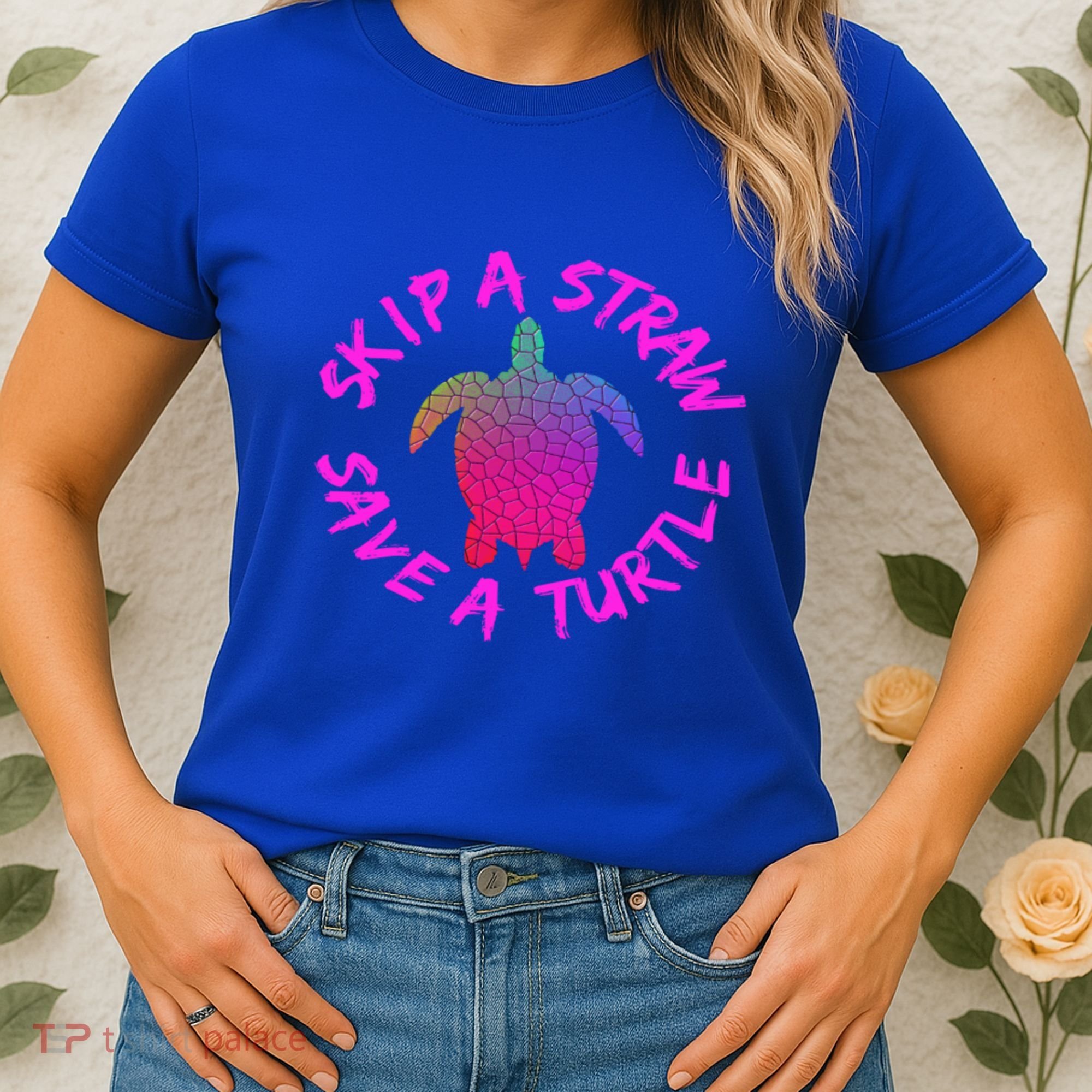 Skip A Straw Save A Turtle Funny Meme Sksksk Gift Cool Gift Women's T-Shirt