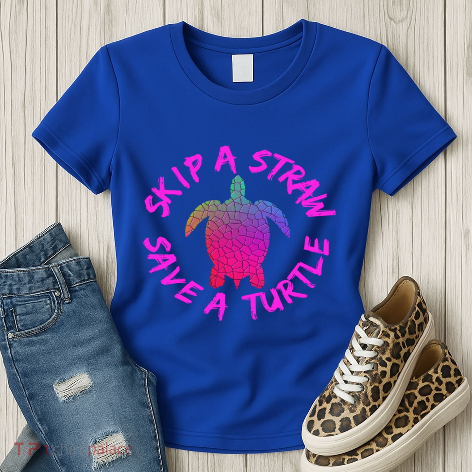Skip A Straw Save A Turtle Funny Meme Sksksk Gift Cool Gift Women's T-Shirt