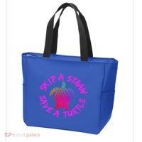Skip A Straw Save A Turtle Funny Meme Sksksk Gift Cool Gift Tote Bag thumb 3