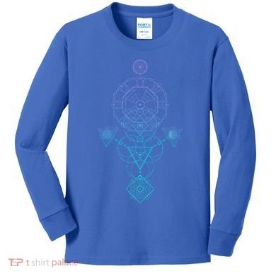 Starseed Activation Sacred Geometry Kids Long Sleeve Shirt