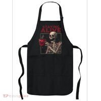 Staying Alive Skeleton Drink Coffee Funny Skull Halloween Apron thumb 0