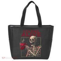 Staying Alive Skeleton Drink Coffee Funny Skull Halloween Tote Bag thumb 0
