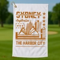 Sydney Australia Golf Towel thumb 1