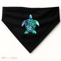 Skip A Straw Save A Turtle Ocean Animal Funny Gift Sea Turtle Gift USA-Made Doggie Bandana thumb 0