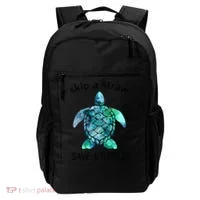 Skip A Straw Save A Turtle Ocean Animal Funny Gift Sea Turtle Gift Backpack thumb 0