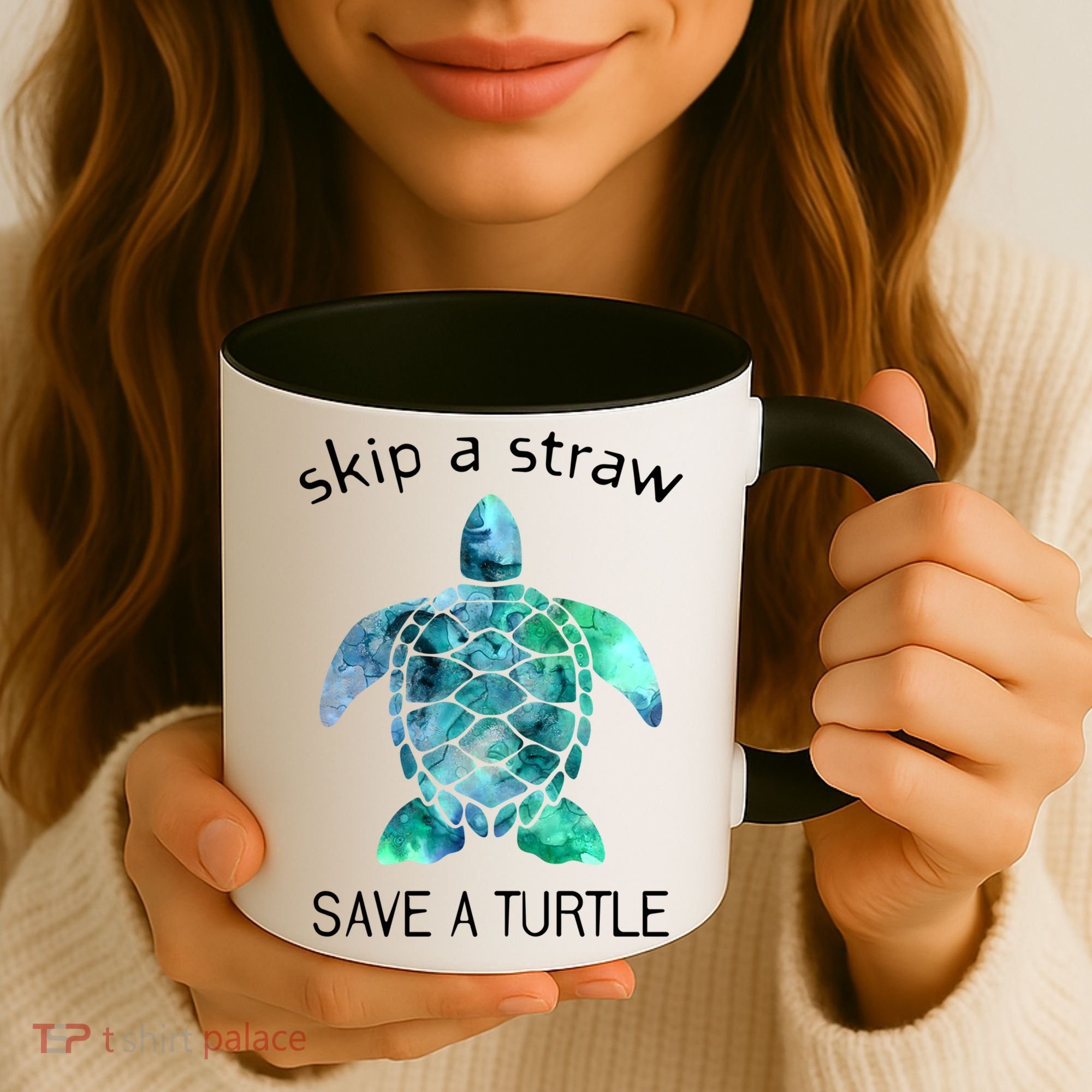 Skip A Straw Save A Turtle Ocean Animal Funny Gift Sea Turtle Gift Coffee Mug