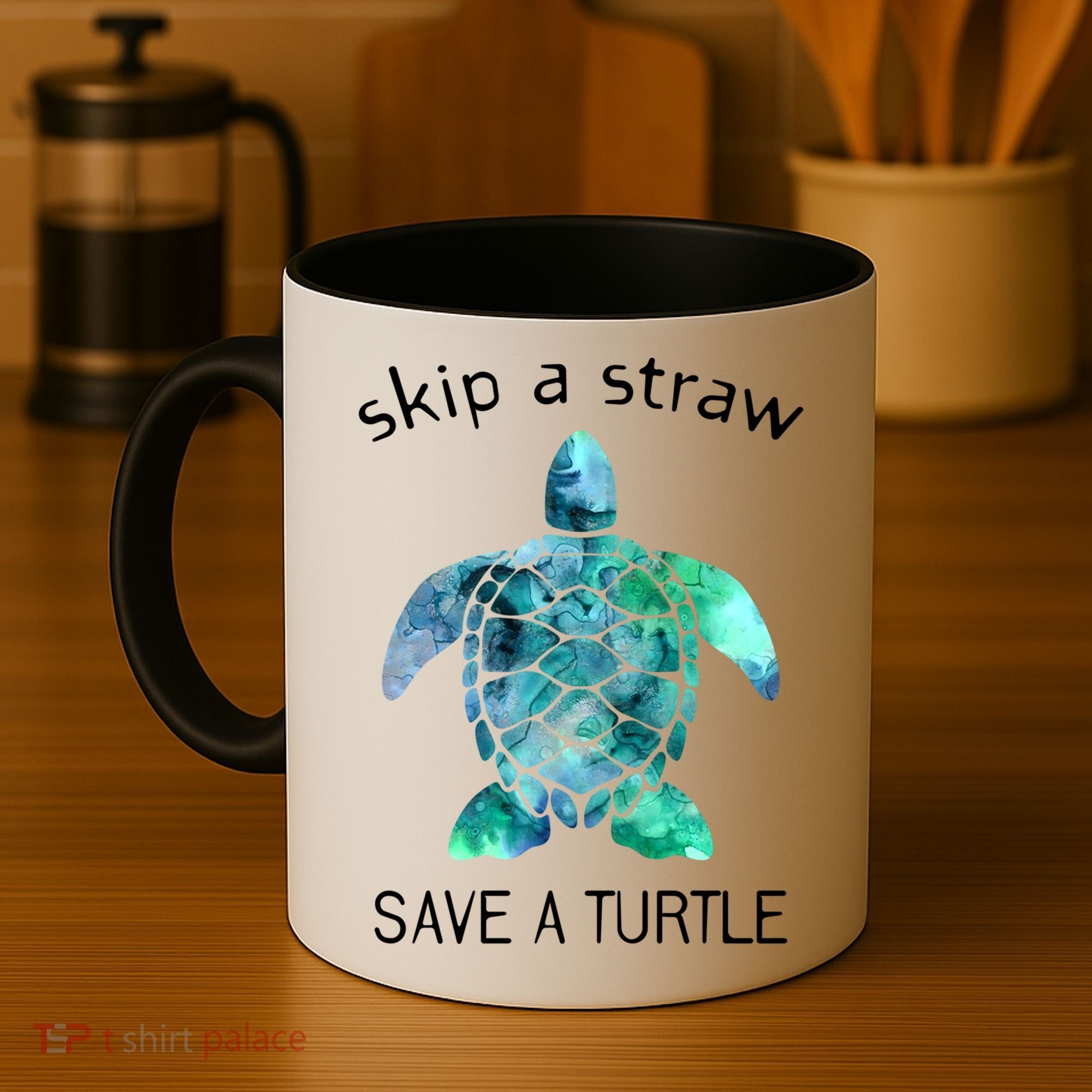 Skip A Straw Save A Turtle Ocean Animal Funny Gift Sea Turtle Gift Coffee Mug