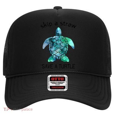 Skip A Straw Save A Turtle Ocean Animal Funny Gift Sea Turtle Gift Hat