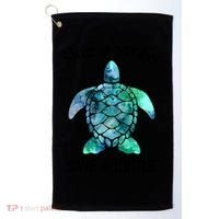 Skip A Straw Save A Turtle Ocean Animal Funny Gift Sea Turtle Gift Golf Towel thumb 0