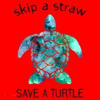 Skip A Straw Save A Turtle Ocean Animal Funny Gift Sea Turtle Gift Santa Hat thumb 1