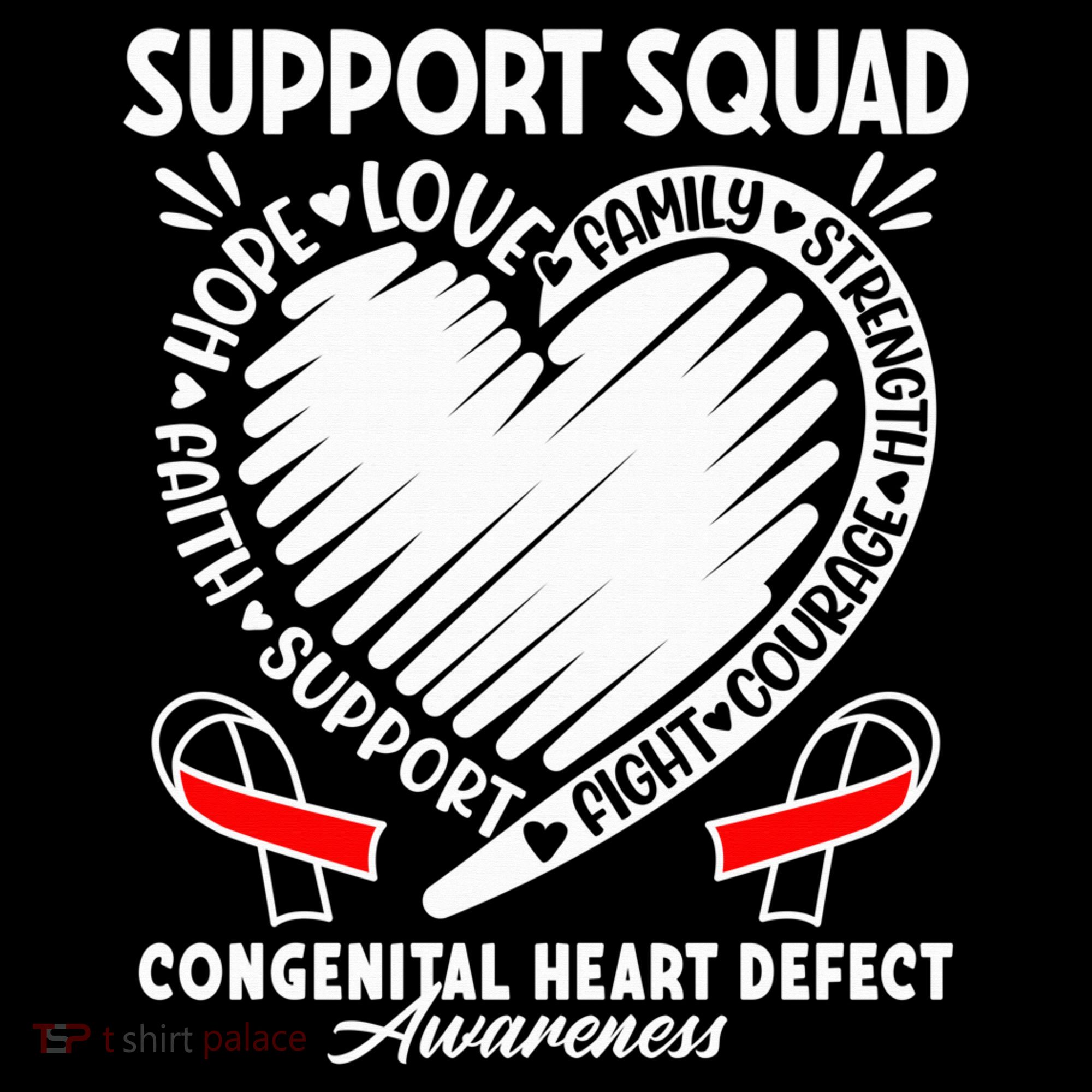 Support Awareness Squad I CHD Congenital Heart Defect Ornament