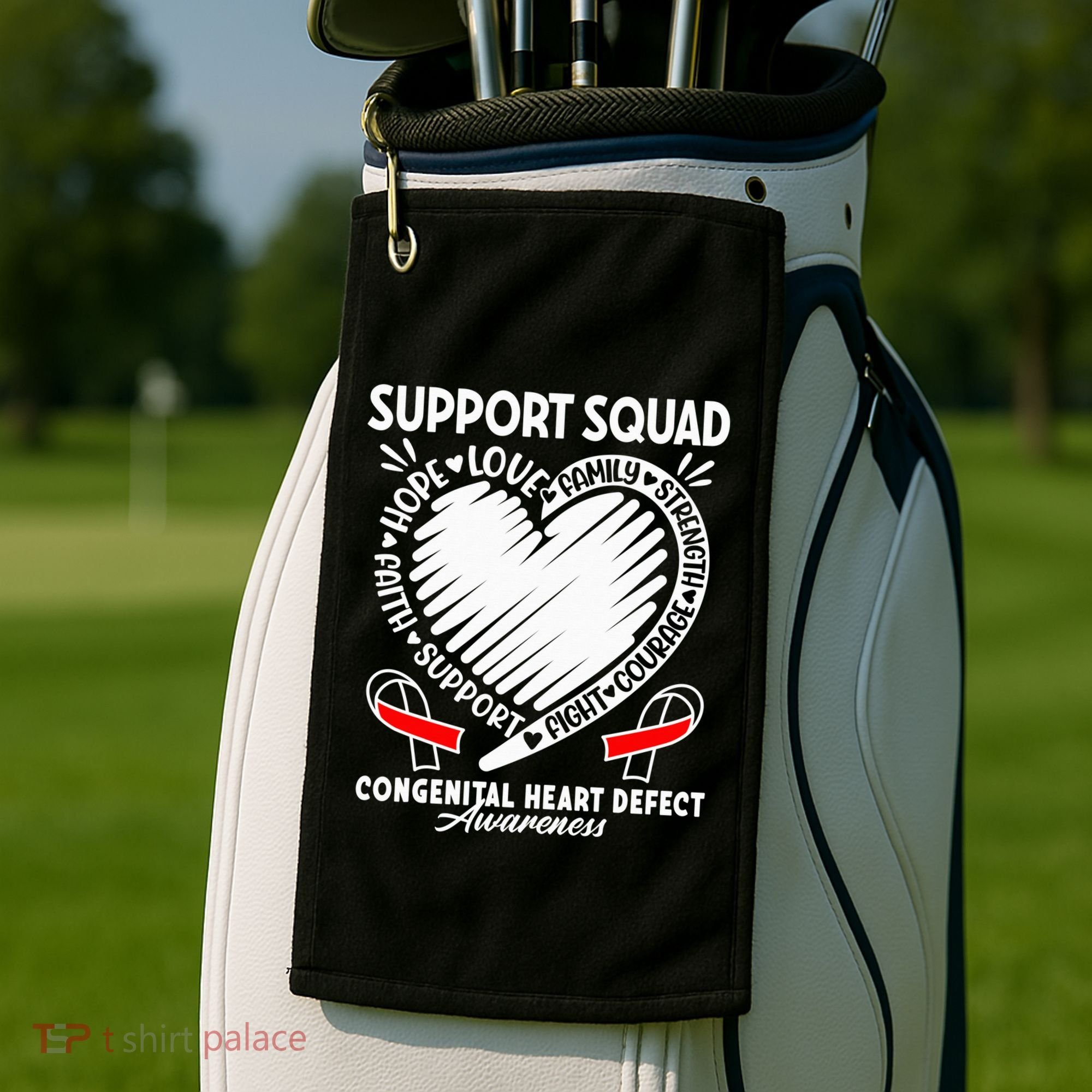Support Awareness Squad I CHD Congenital Heart Defect Golf Towel