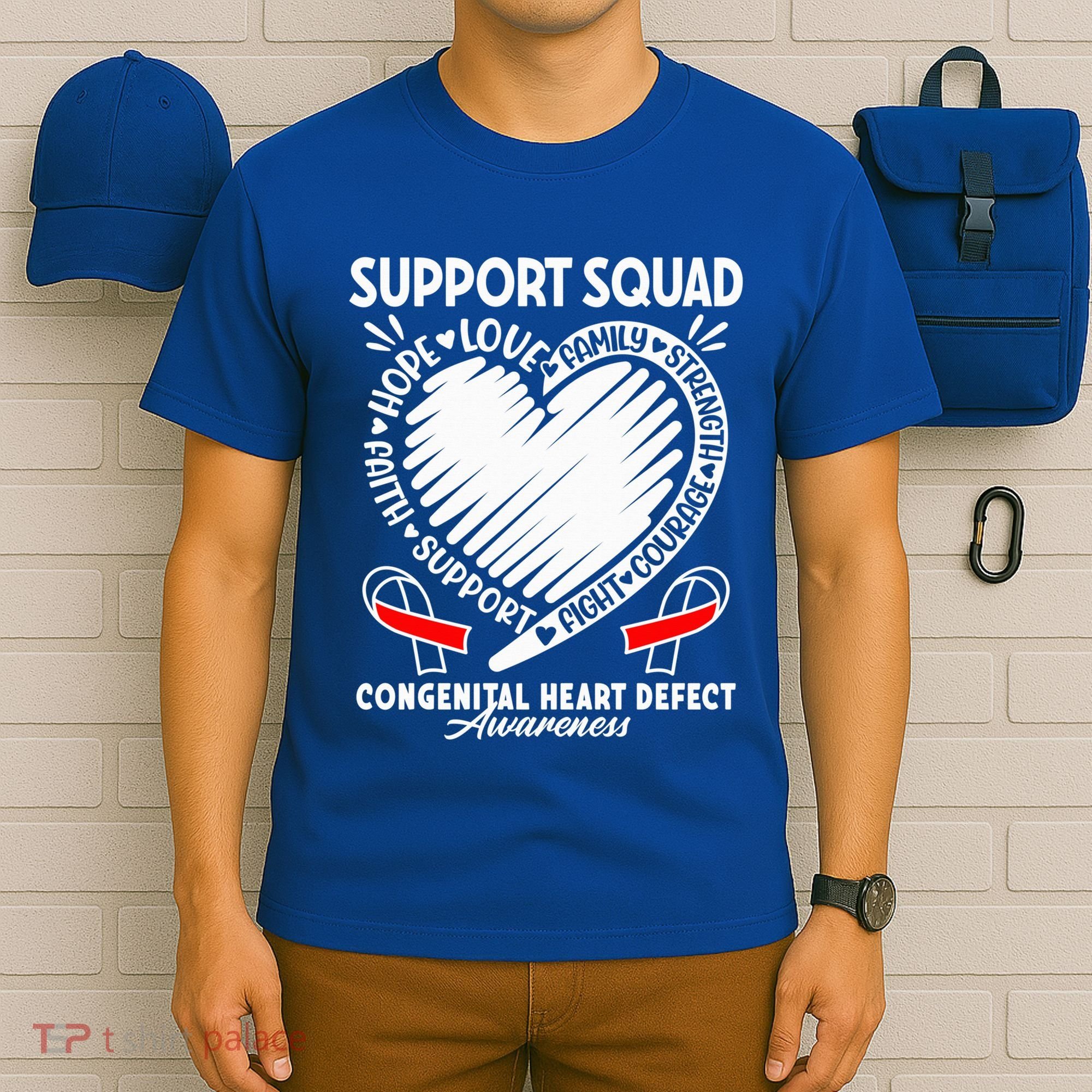Support Awareness Squad I CHD Congenital Heart Defect T-Shirt