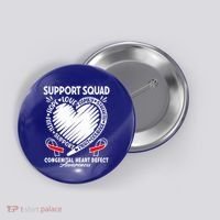 Support Awareness Squad I CHD Congenital Heart Defect Button thumb 0