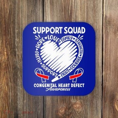 Support Awareness Squad I CHD Congenital Heart Defect Coaster