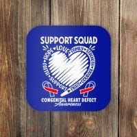 Support Awareness Squad I CHD Congenital Heart Defect Coaster thumb 0