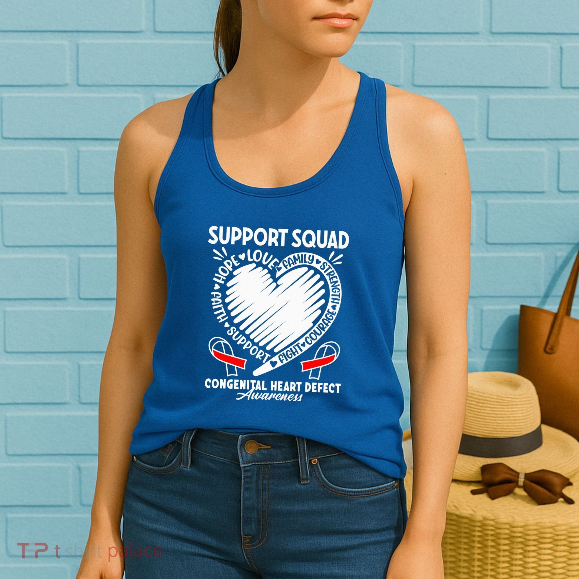 Support Awareness Squad I CHD Congenital Heart Defect Women's Tank Top