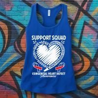 Support Awareness Squad I CHD Congenital Heart Defect Women's Tank Top thumb 3