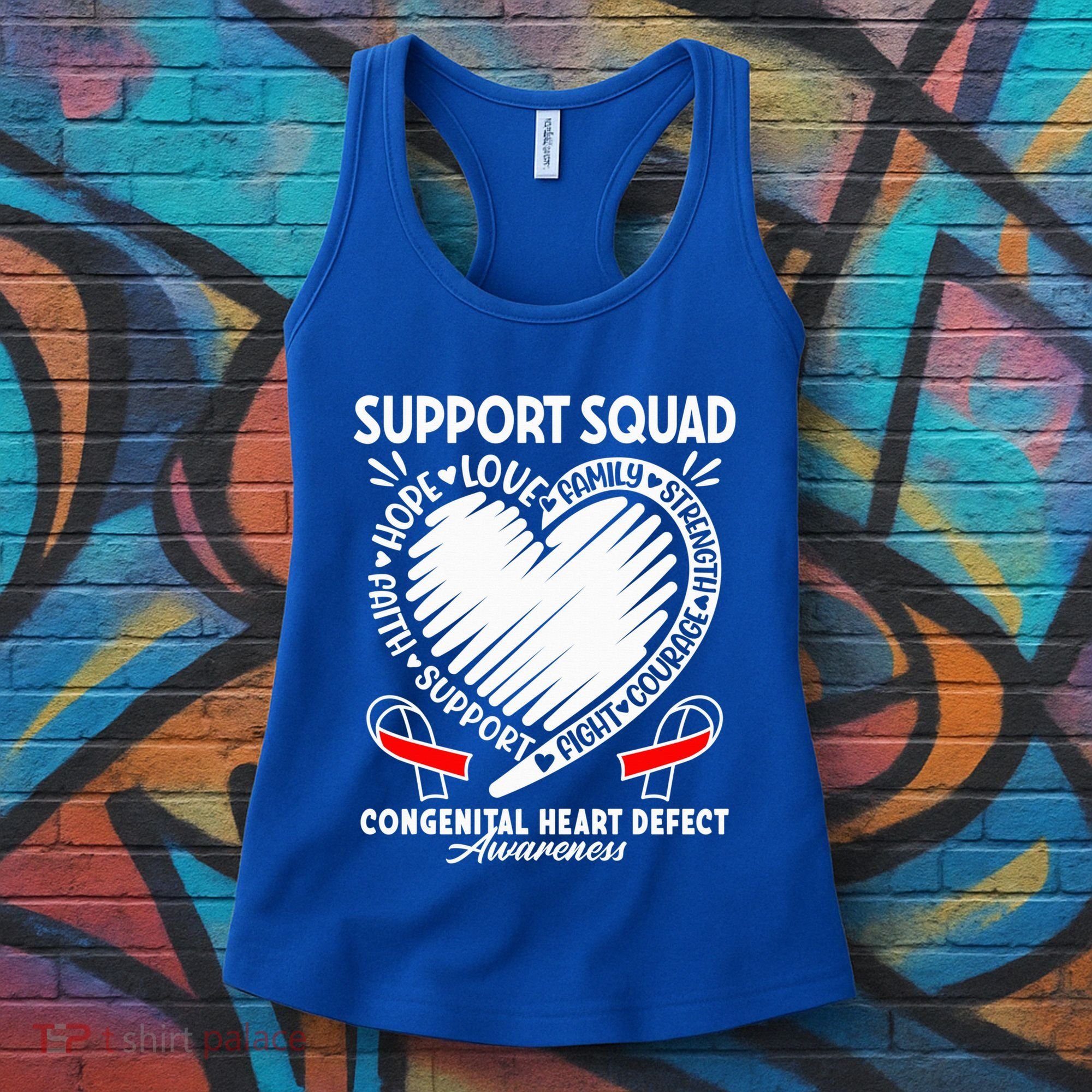 Support Awareness Squad I CHD Congenital Heart Defect Women's Tank Top