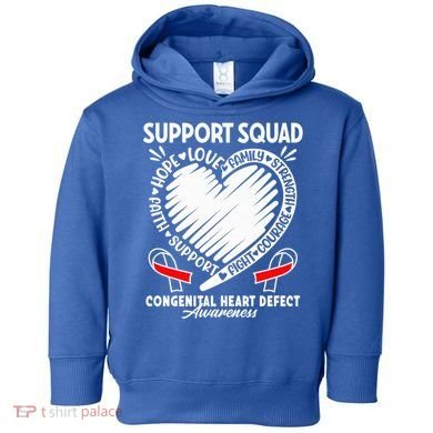 Support Awareness Squad I CHD Congenital Heart Defect Toddler Hoodie