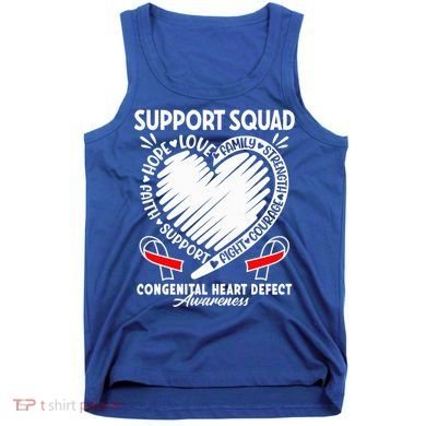 Support Awareness Squad I CHD Congenital Heart Defect Tank Top