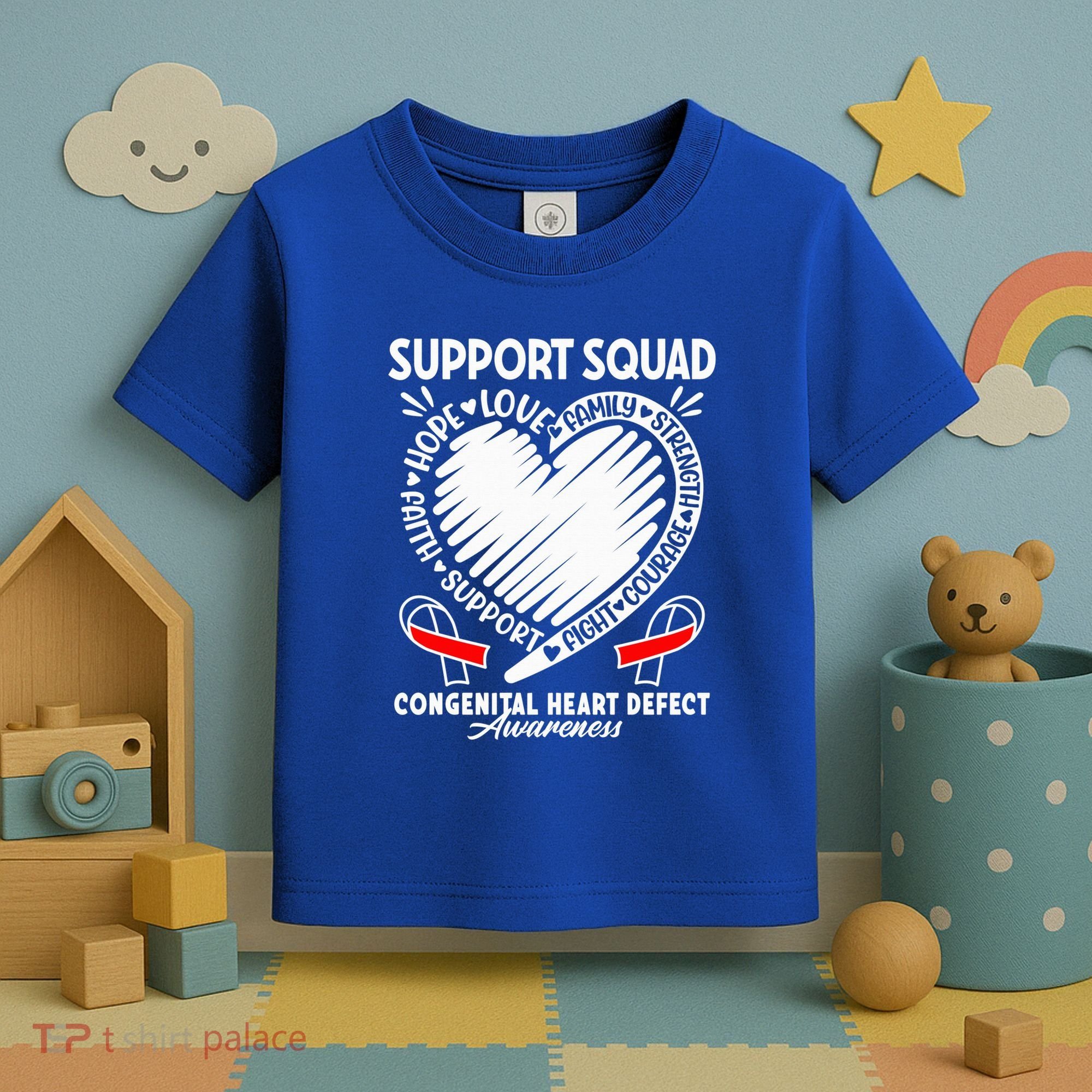 Support Awareness Squad I CHD Congenital Heart Defect Toddler T-Shirt
