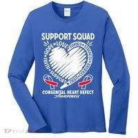 Support Awareness Squad I CHD Congenital Heart Defect Women's Long Sleeve Shirt thumb 0