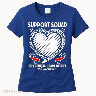 Support Awareness Squad I CHD Congenital Heart Defect Women's T-Shirt