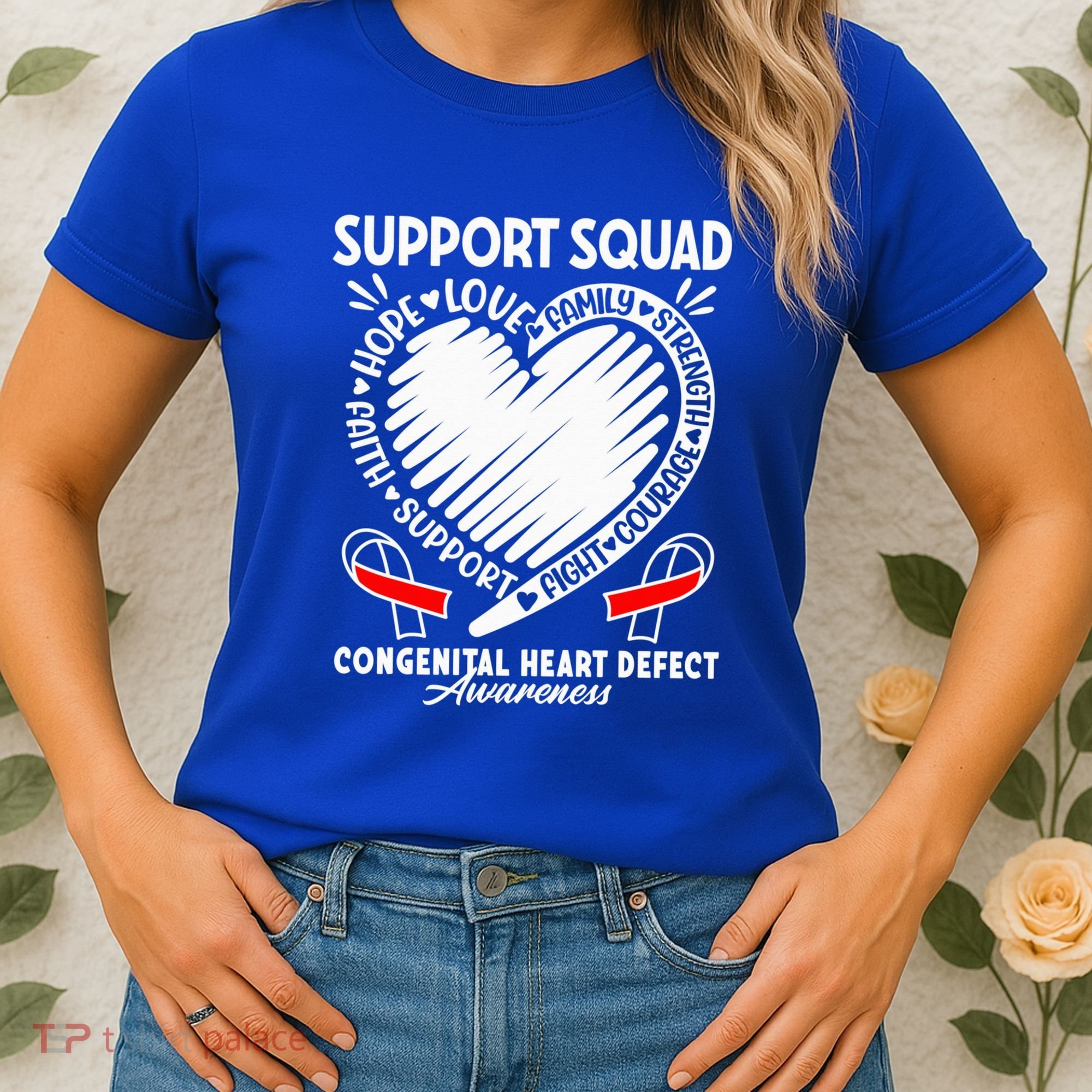 Support Awareness Squad I CHD Congenital Heart Defect Women's T-Shirt