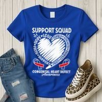 Support Awareness Squad I CHD Congenital Heart Defect Women's T-Shirt thumb 3