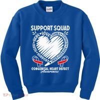Support Awareness Squad I CHD Congenital Heart Defect Kids Sweatshirt thumb 0