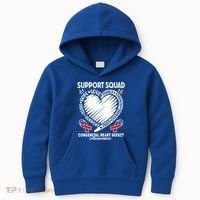 Support Awareness Squad I CHD Congenital Heart Defect Kids Hoodie thumb 0