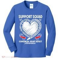 Support Awareness Squad I CHD Congenital Heart Defect Kids Long Sleeve Shirt thumb 0