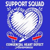 Support Awareness Squad I CHD Congenital Heart Defect Kids Long Sleeve Shirt thumb 2