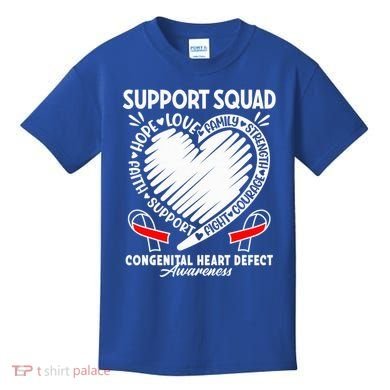Support Awareness Squad I CHD Congenital Heart Defect Kids T-Shirt