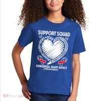 Support Awareness Squad I CHD Congenital Heart Defect Kids T-Shirt thumb 2
