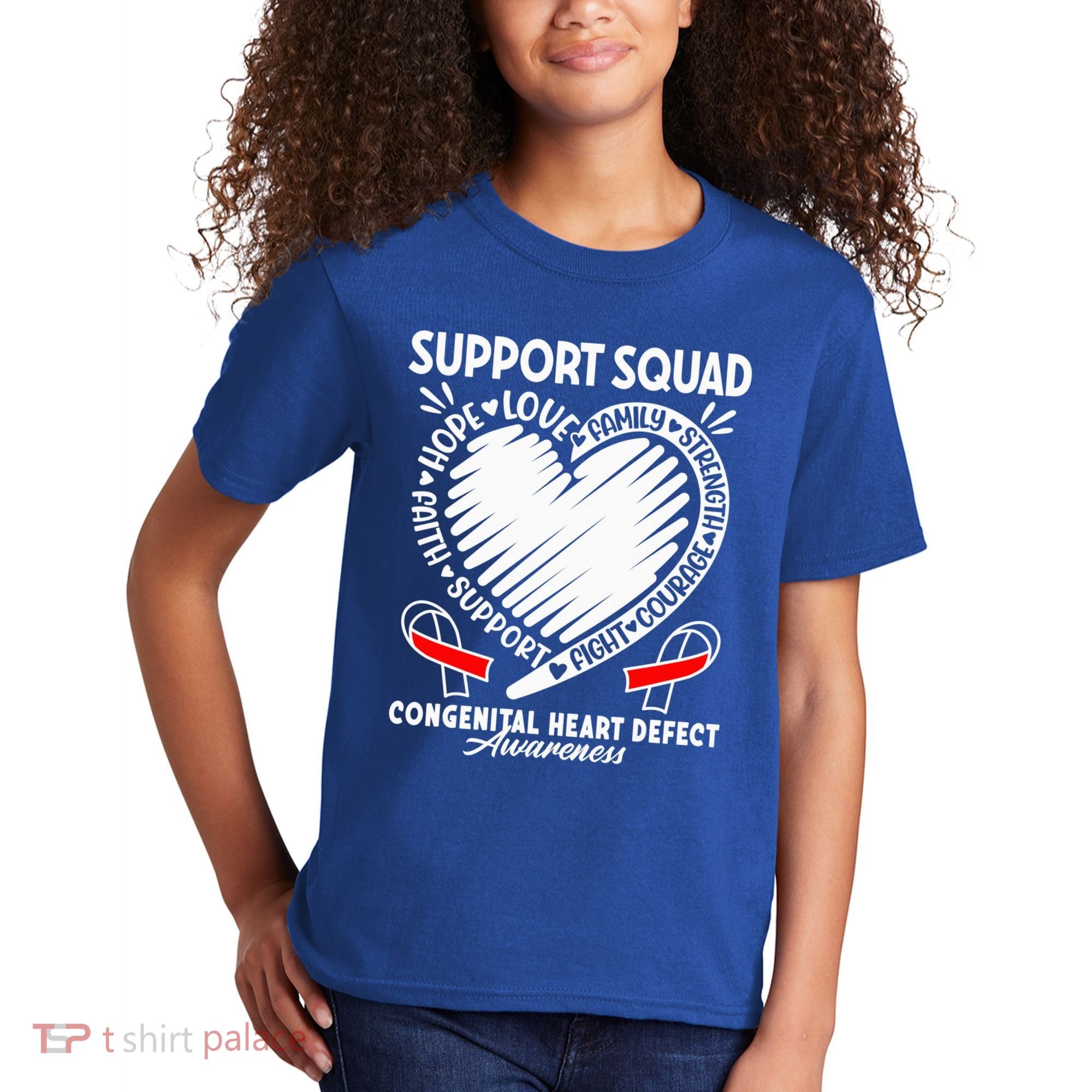 Support Awareness Squad I CHD Congenital Heart Defect Kids T-Shirt