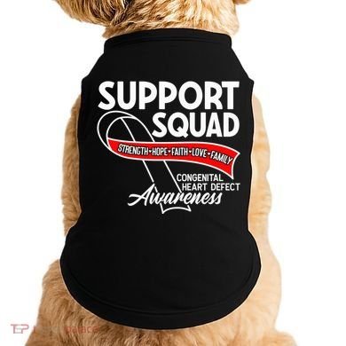 Support Awareness Squad I CHD Congenital Heart Defect Doggie Tank