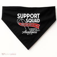 Support Awareness Squad I CHD Congenital Heart Defect USA-Made Doggie Bandana thumb 0