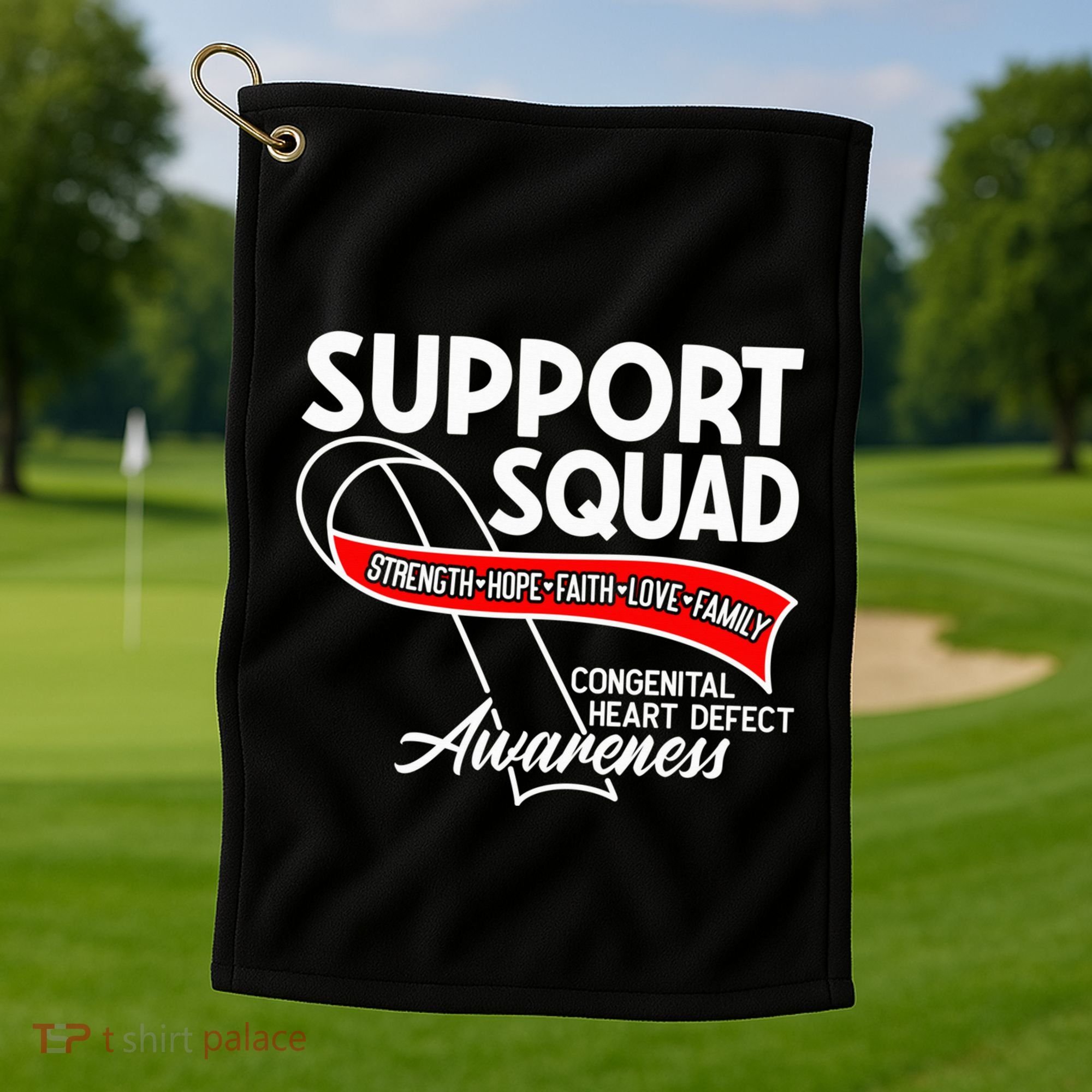 Support Awareness Squad I CHD Congenital Heart Defect Golf Towel