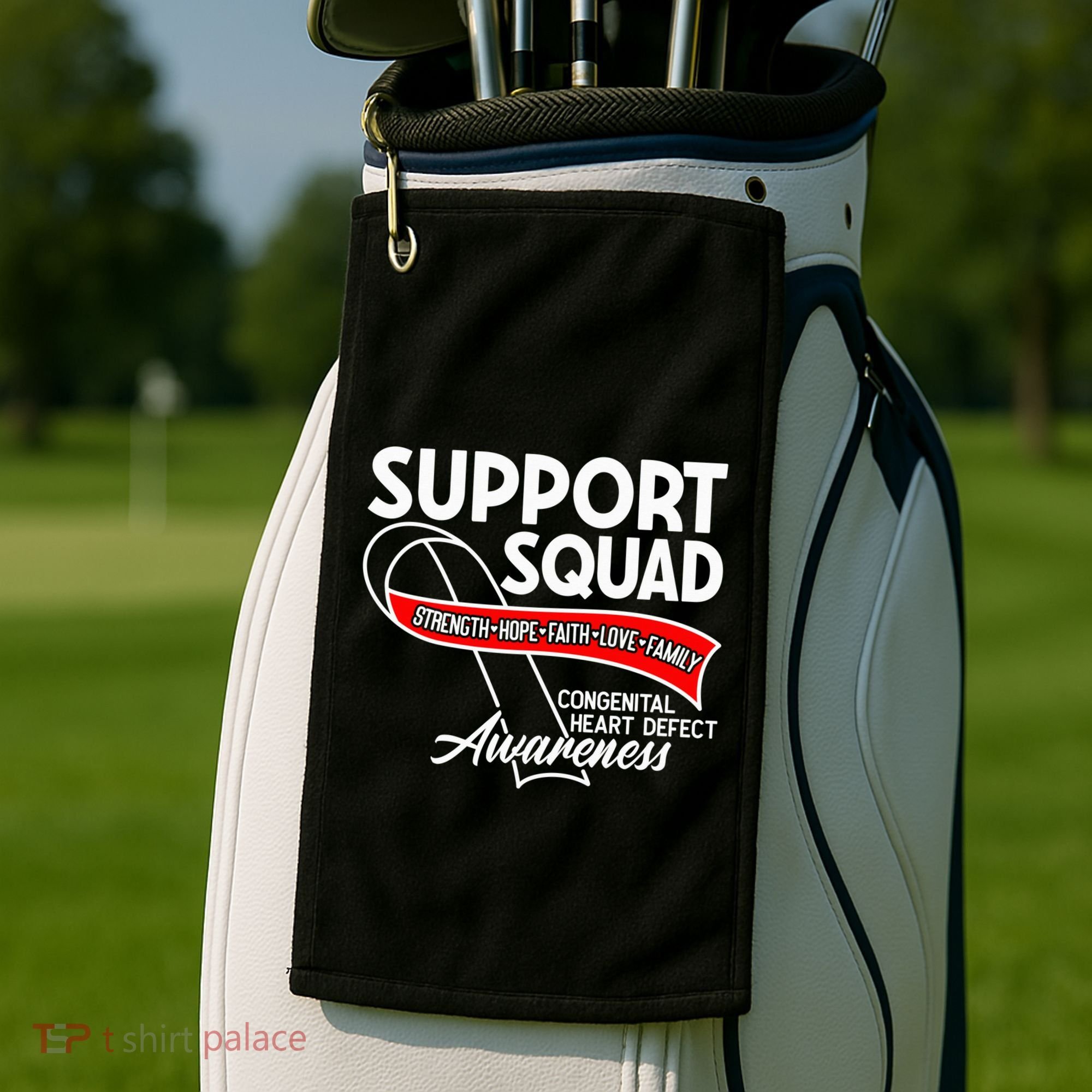 Support Awareness Squad I CHD Congenital Heart Defect Golf Towel