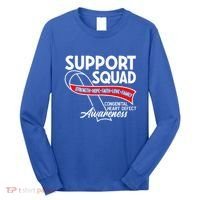 Support Awareness Squad I CHD Congenital Heart Defect Long Sleeve Shirt thumb 0