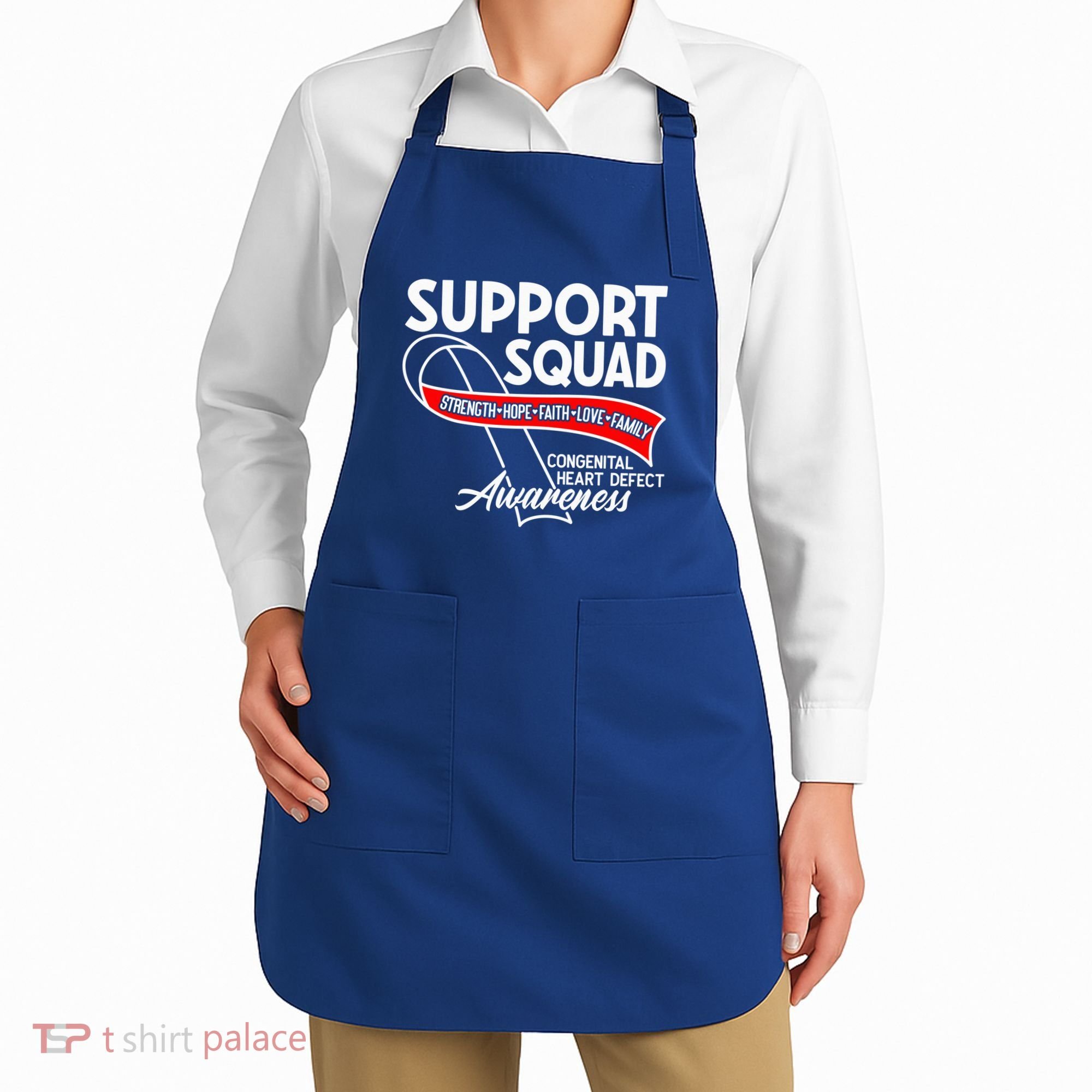 Support Awareness Squad I CHD Congenital Heart Defect Apron
