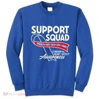 Support Awareness Squad I CHD Congenital Heart Defect Sweatshirt thumb 0