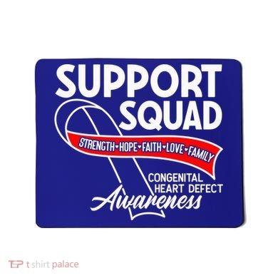 Support Awareness Squad I CHD Congenital Heart Defect Mousepad