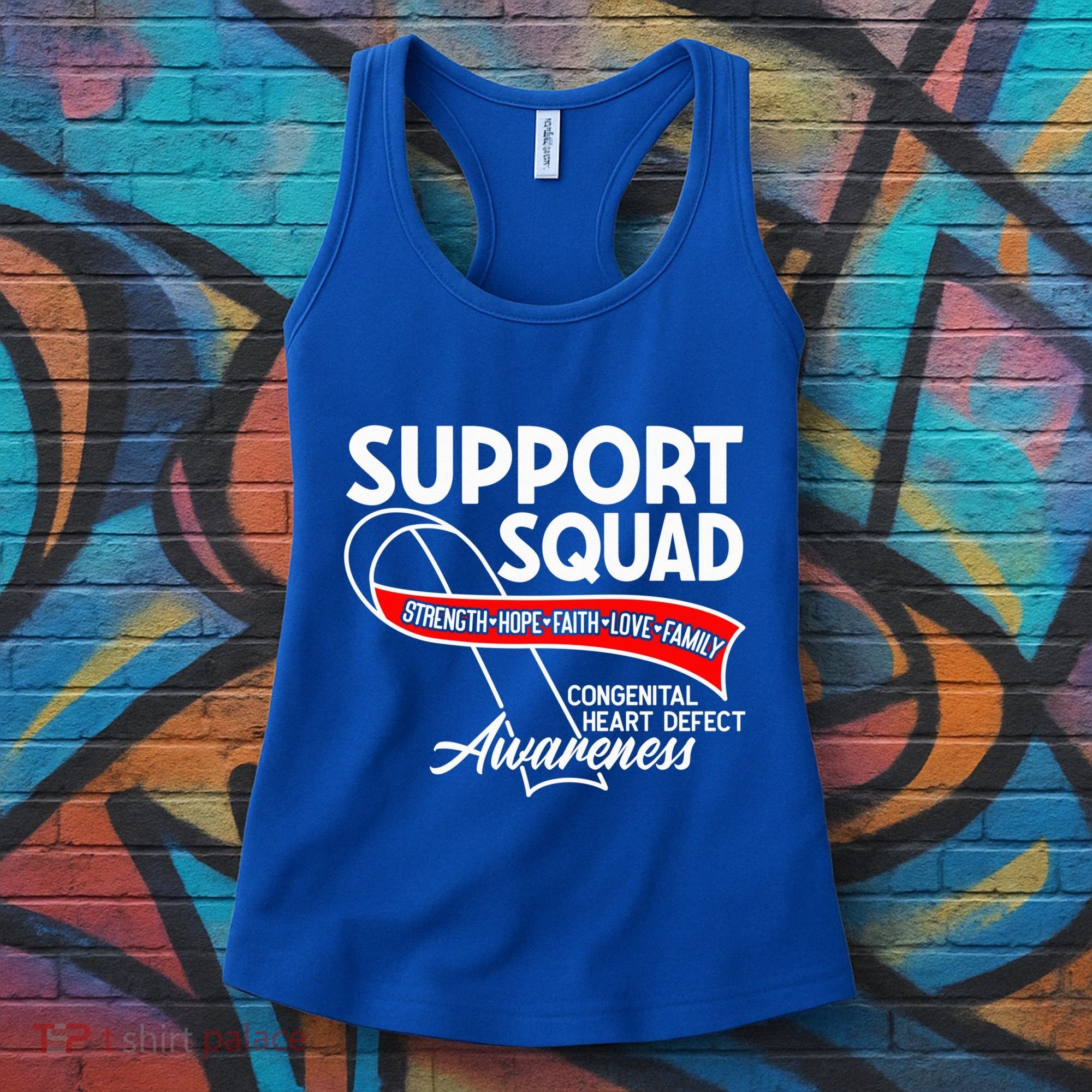 Support Awareness Squad I CHD Congenital Heart Defect Women's Tank Top