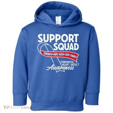 Support Awareness Squad I CHD Congenital Heart Defect Toddler Hoodie